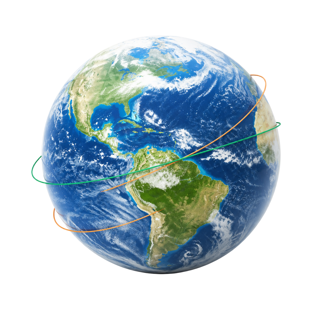Planeta Terra envolvido por um fio reciclado FICAMP
