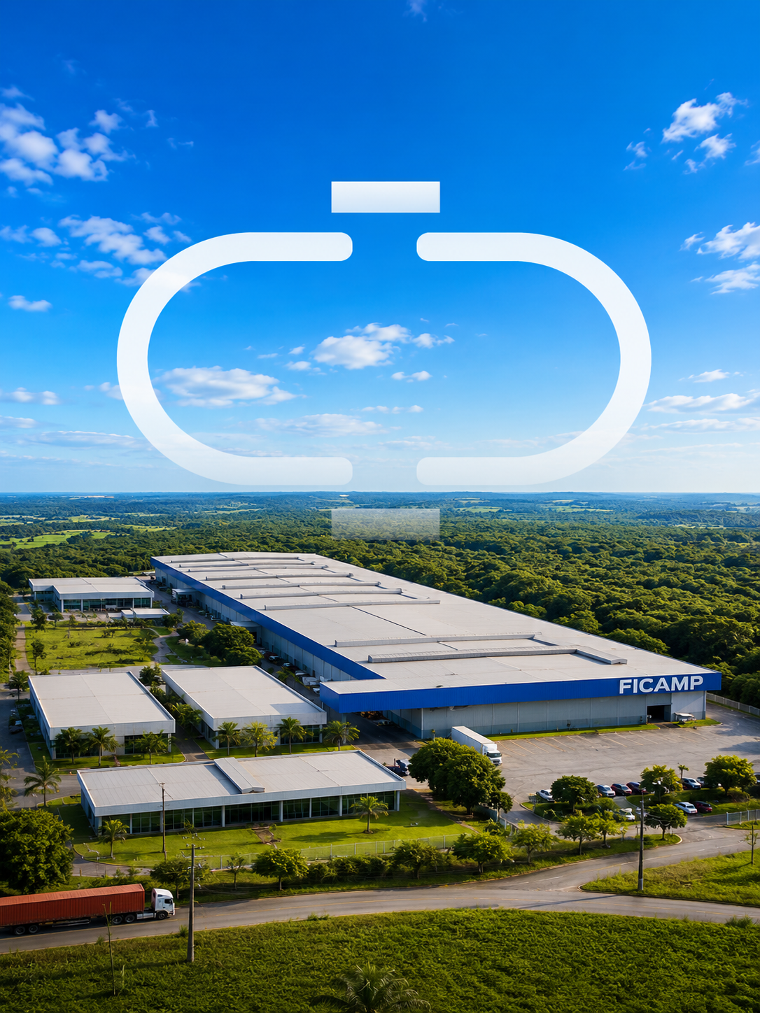 Parque industrial FICAMP visto de cima